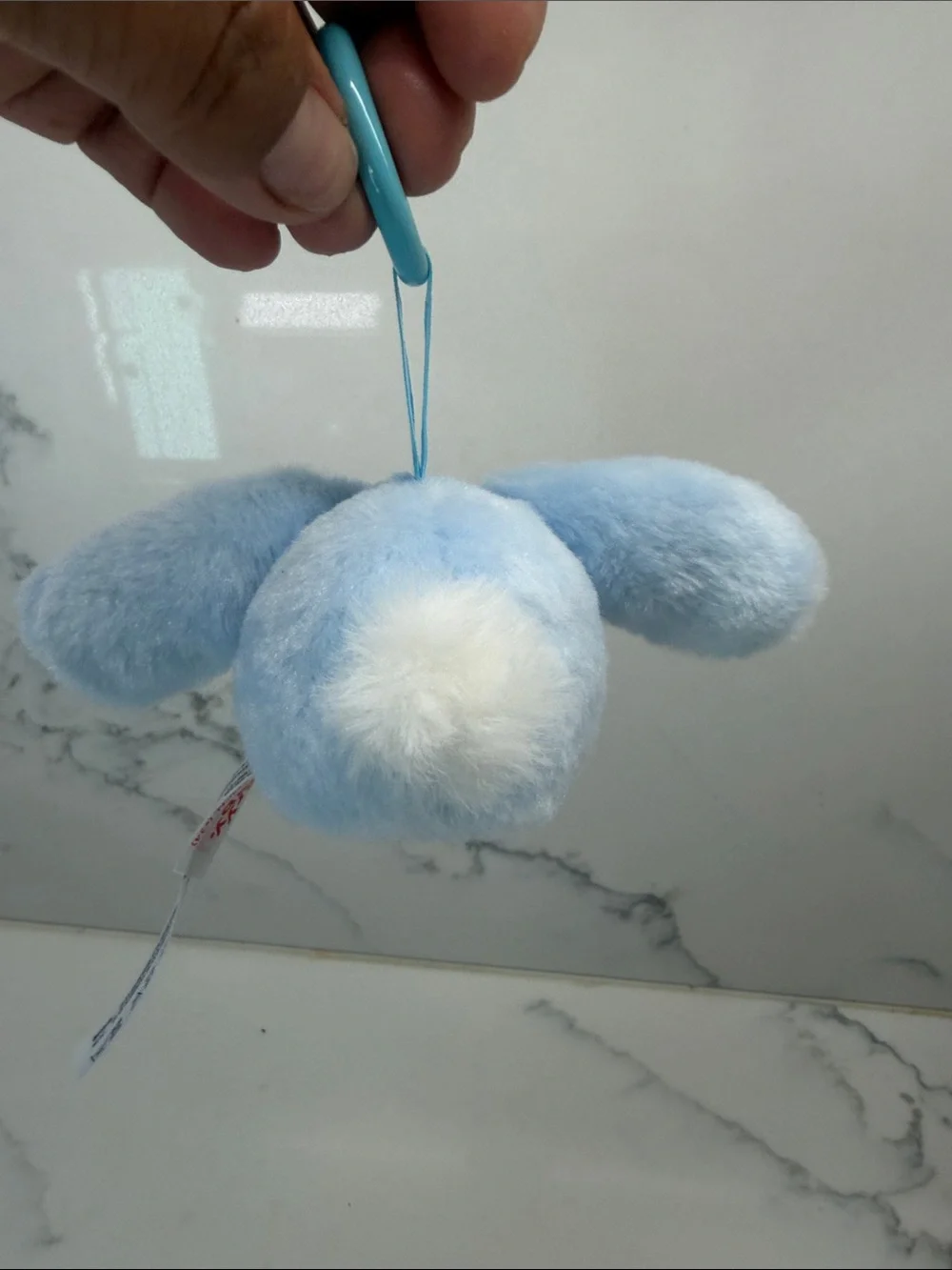 Pop Mart Plush Cry baby Keychain in Light Blue -